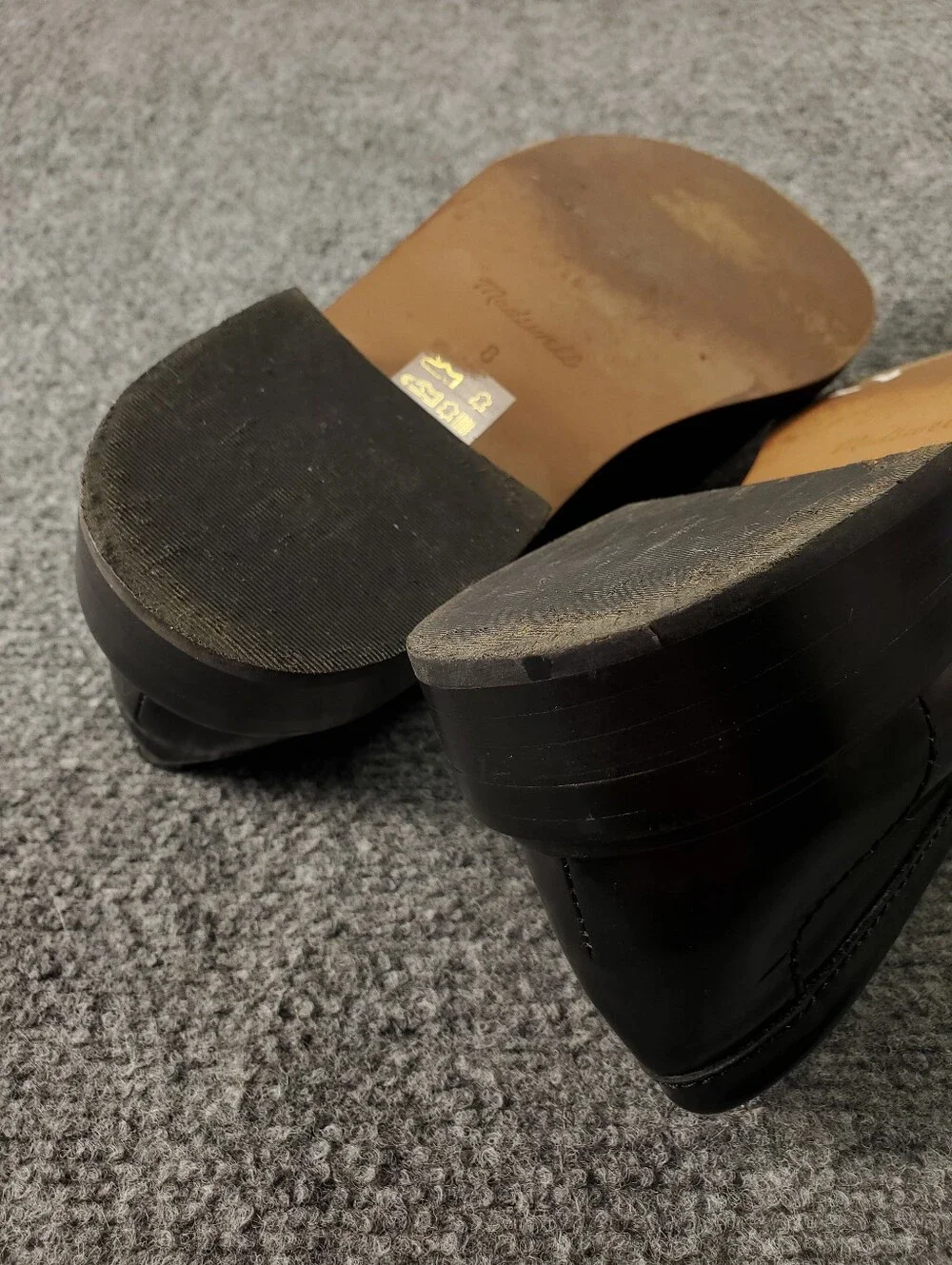 Madewell The Vernon Penny Loafers 8 Two Tone Slip On Patent Leather Apron Black - Picture 12 of 16